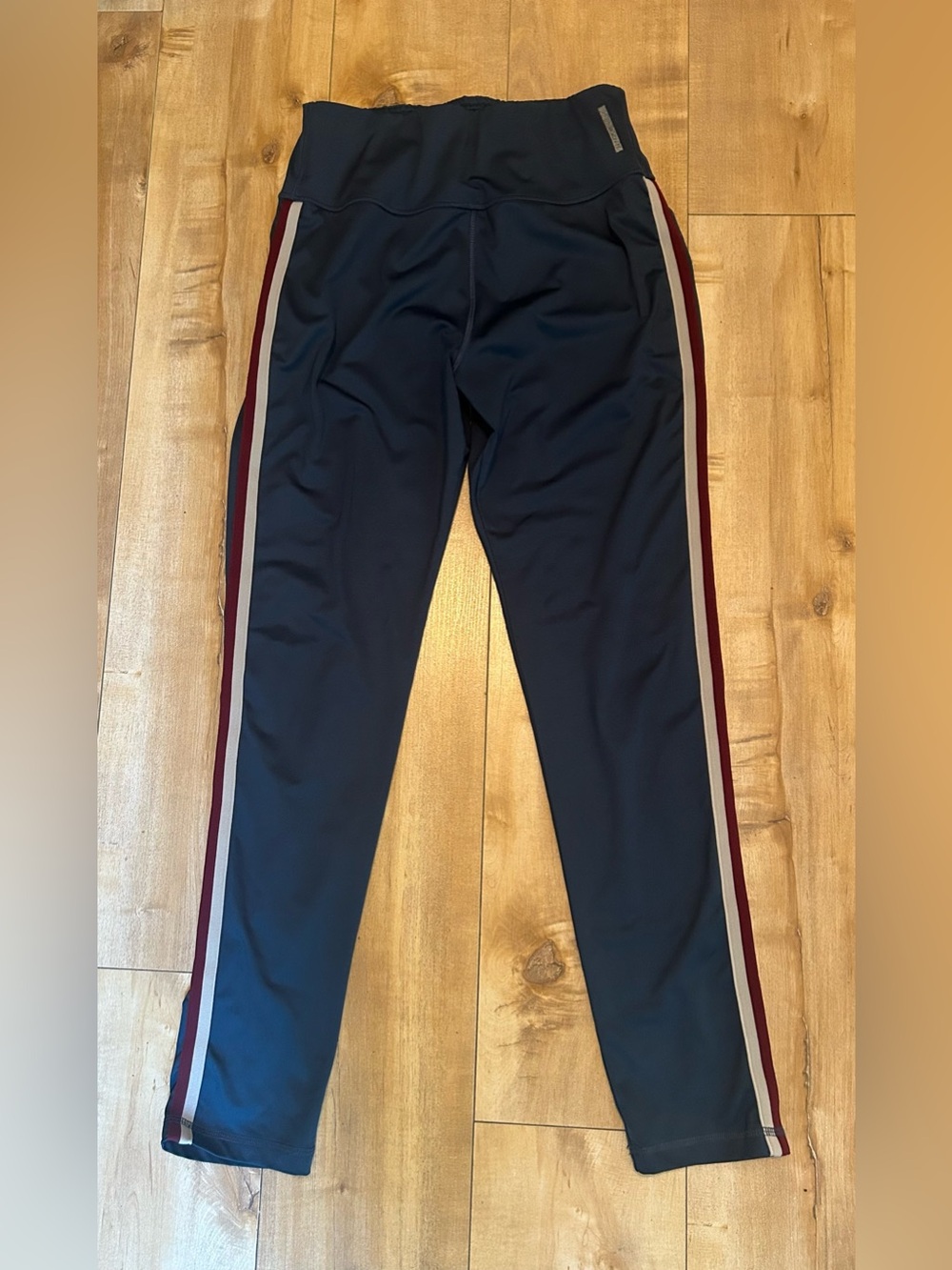 ELLE Sport Navy Blue Side Stripe Activewear Leggings - Size M
